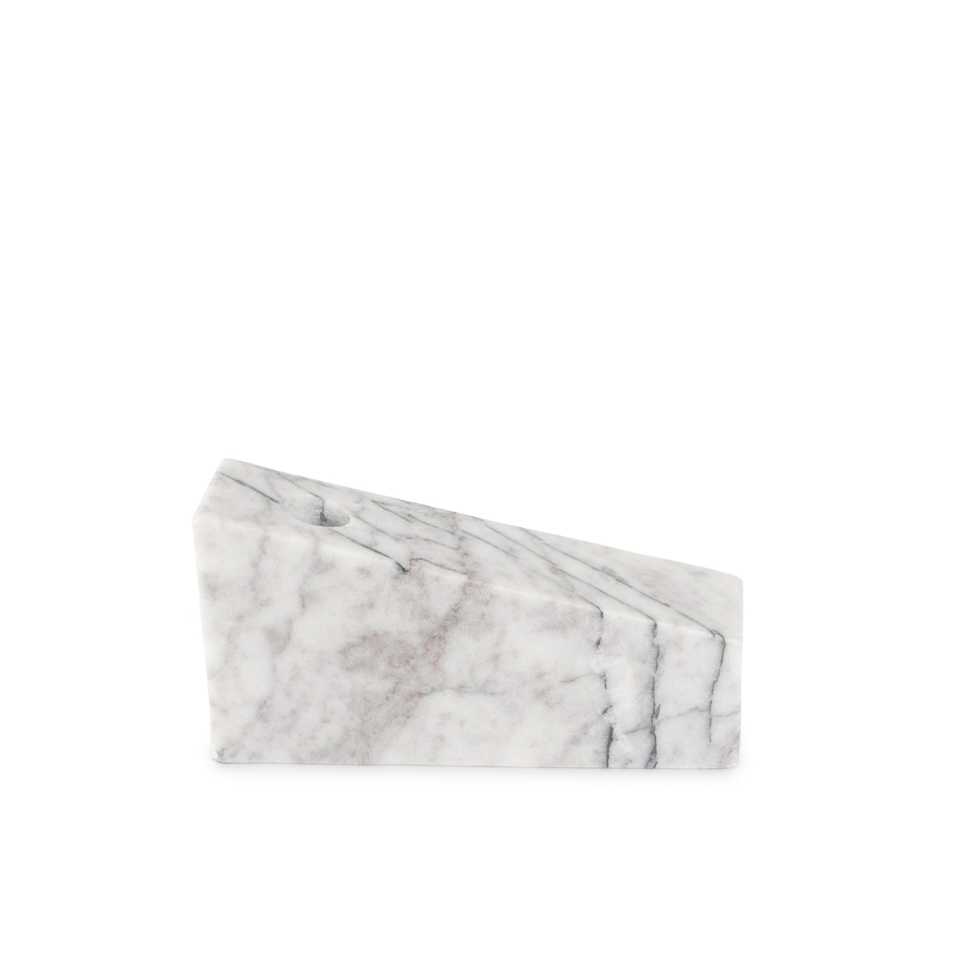 Bold White Marble Candle Holder 'Stellar'