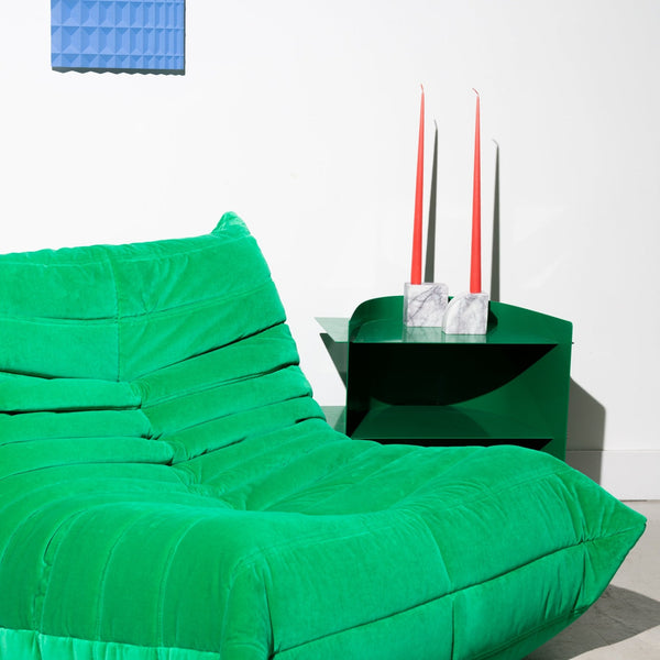 Stoned, not wasted: Bold White Marble Candle Holder 'Nova'