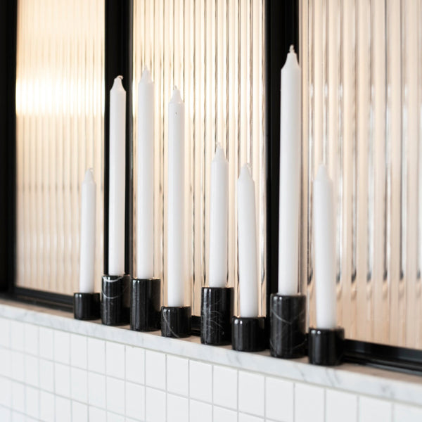 Stoned, not wasted: Black Marble Candle Holder S
