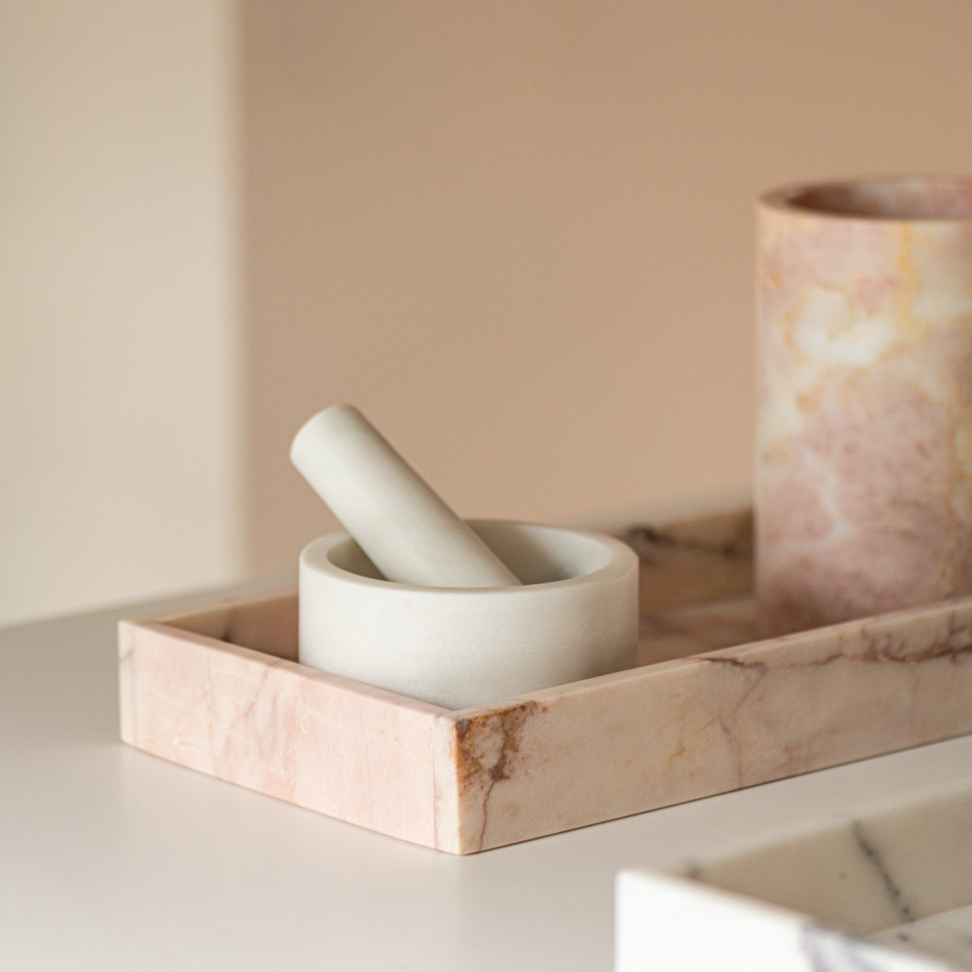 White Marble Mortar & Pestle