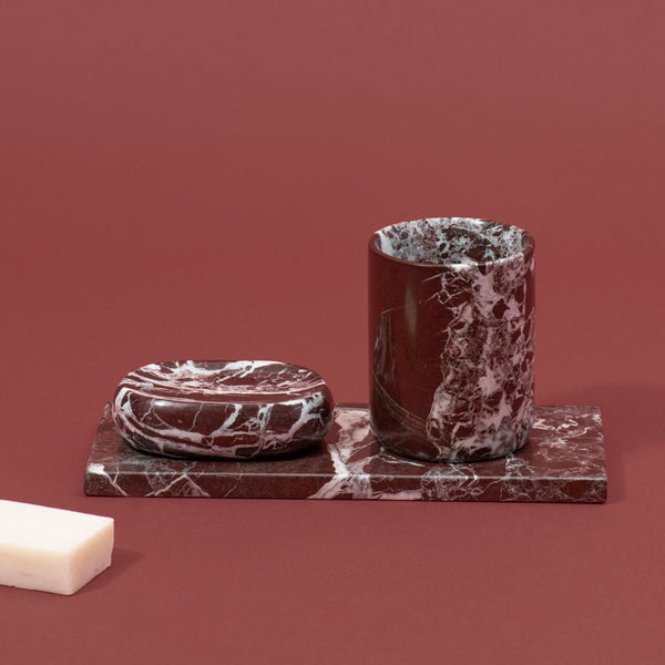 Burgundy Marble 'Classic' Soap Dish