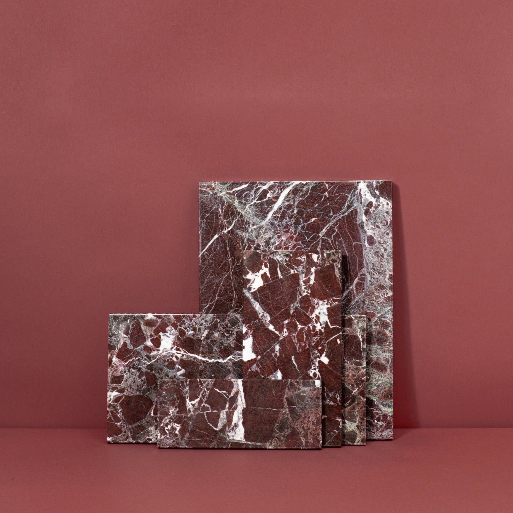 Stoned, not wasted: Burgundy Marble Rectangular Board L - 30 x 40 cm