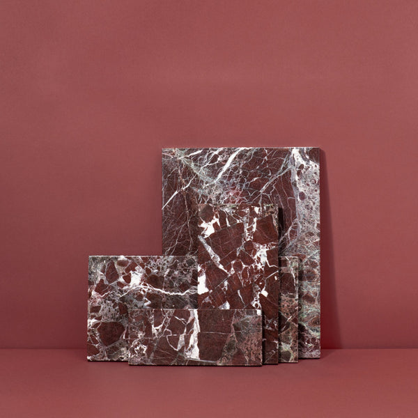 Stoned, not wasted: Burgundy Marble Rectangular Board L - 30 x 40 cm