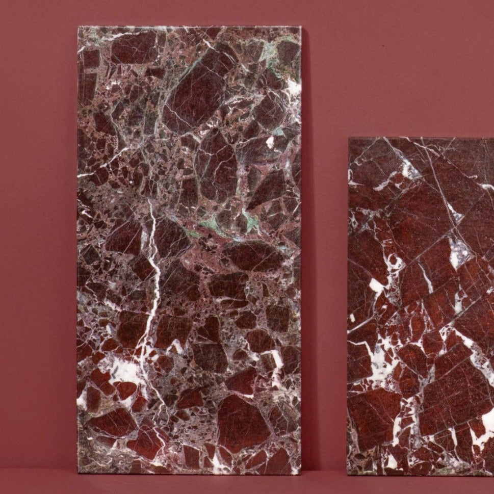 Burgundy Marble Rectangular Board M - 20 x 40 cm