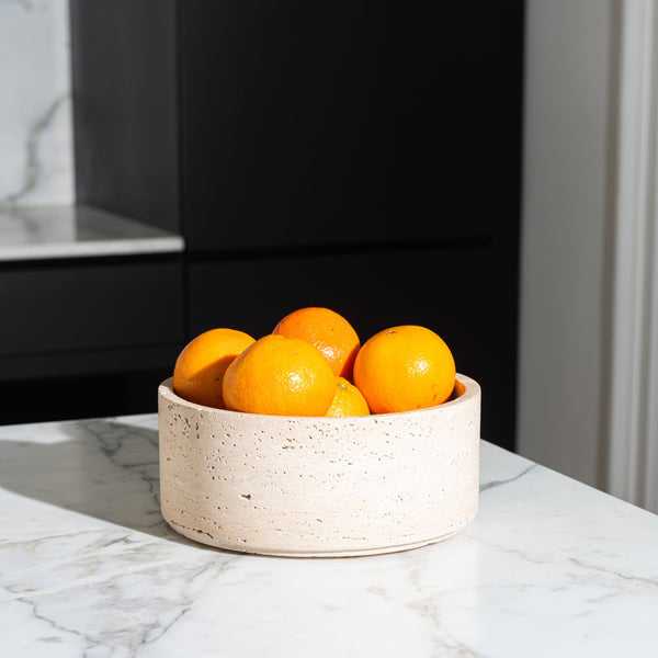 Pre-order: Travertine Fruit Bowl