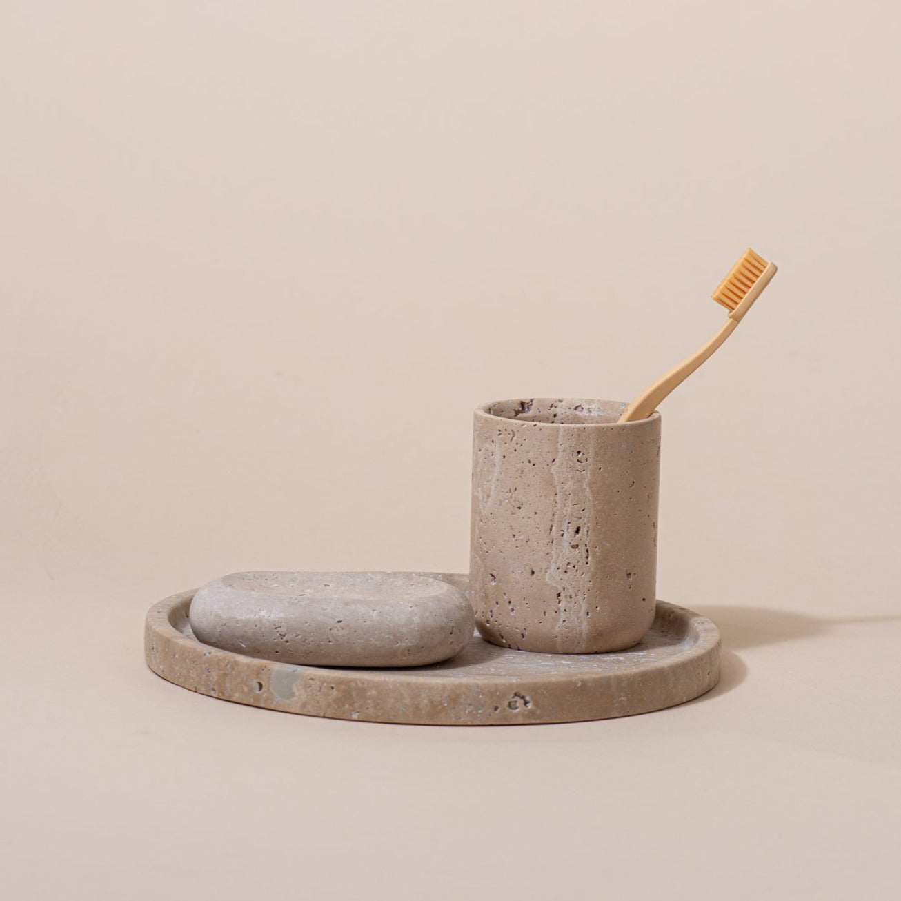 Travertine Round Tray