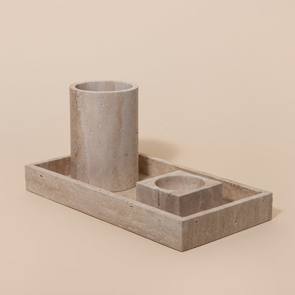 Travertine Rectangular Tray