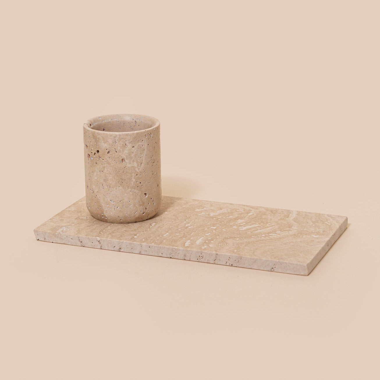 Travertine Rectangular Board S - 15 x 30 cm